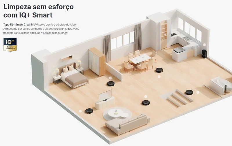 TP-Link Robot Aspirador Inteligente com Auto-Esvaziamento 5300 Pa - TP-Link Tapo RV30 Max Plus