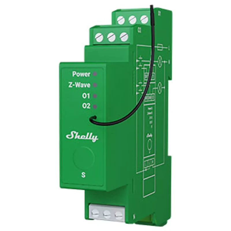 Shelly Dimmer Inteligente Z-Wave para Calha DIN, 1 Canal 200W com Medição - Shelly Wave Pro Dimmer 1PM