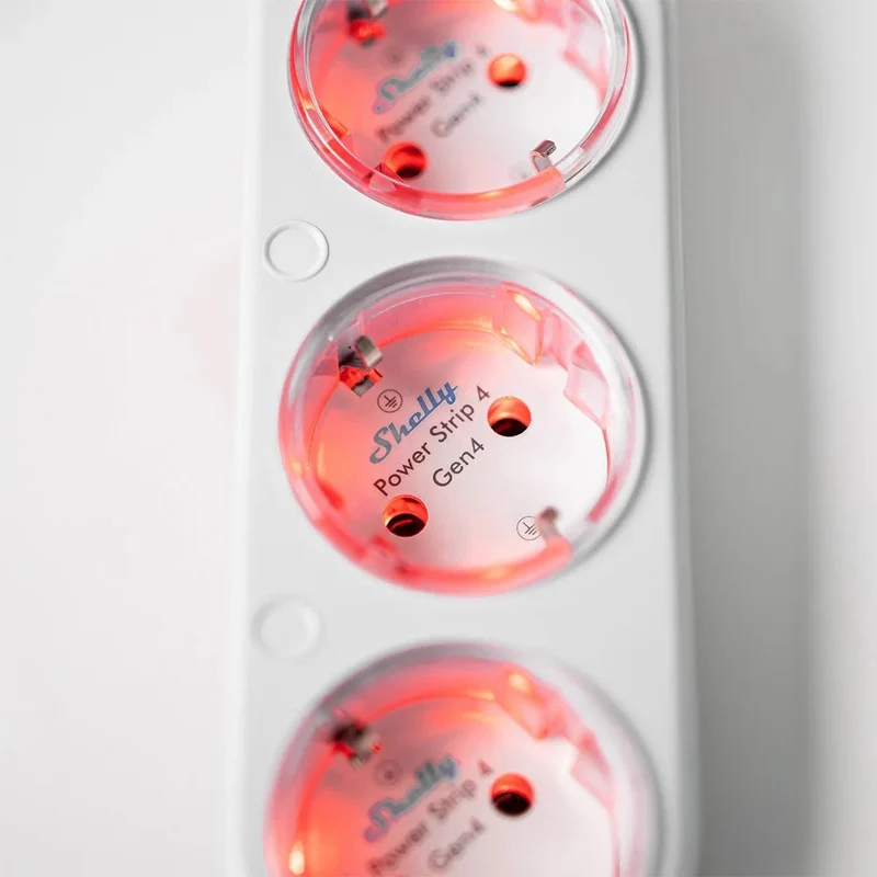Shelly Extensão Inteligente Multiprotocolo com 4 Tomadas e Medição Individual - Shelly Power Strip 4 Gen4