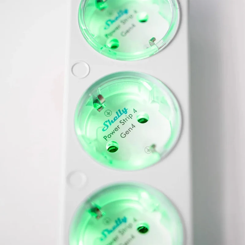 Shelly Extensão Inteligente Multiprotocolo com 4 Tomadas e Medição Individual - Shelly Power Strip 4 Gen4