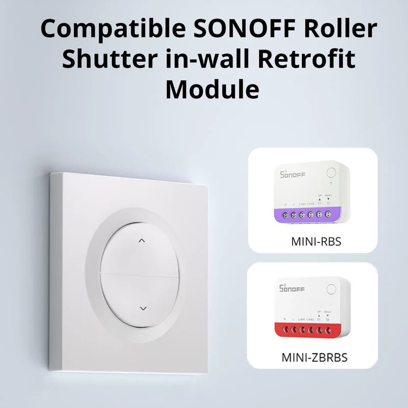 Sonoff Interruptor de Parede (Série Fusion) para Estores Elétricos - Sonoff ERBS