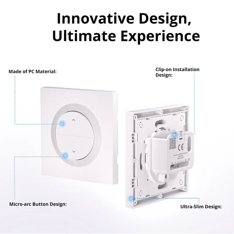 Sonoff Interruptor de Parede (Série Fusion) para Estores Elétricos - Sonoff ERBS