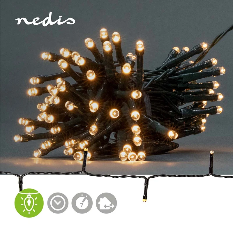 Kerstverlichting Koord - 96 LED's - Warm Wit