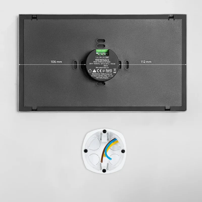 Shelly Painel tátil com ecrã 10.1" em Preto WiFi Bluetooth - Wall Display XL