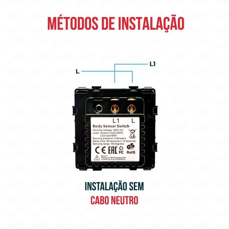 Smartify vPRO Módulo Sensor de Presença Branco - SYPMHBSNOBR