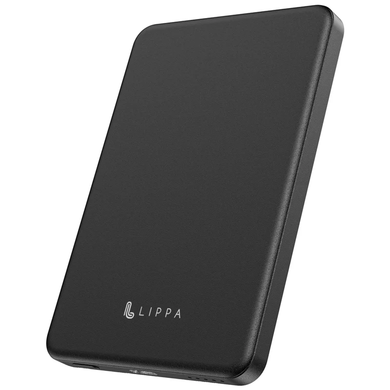 Lippa 5.000 mAh MagSafe Powerbank 20W, Sort