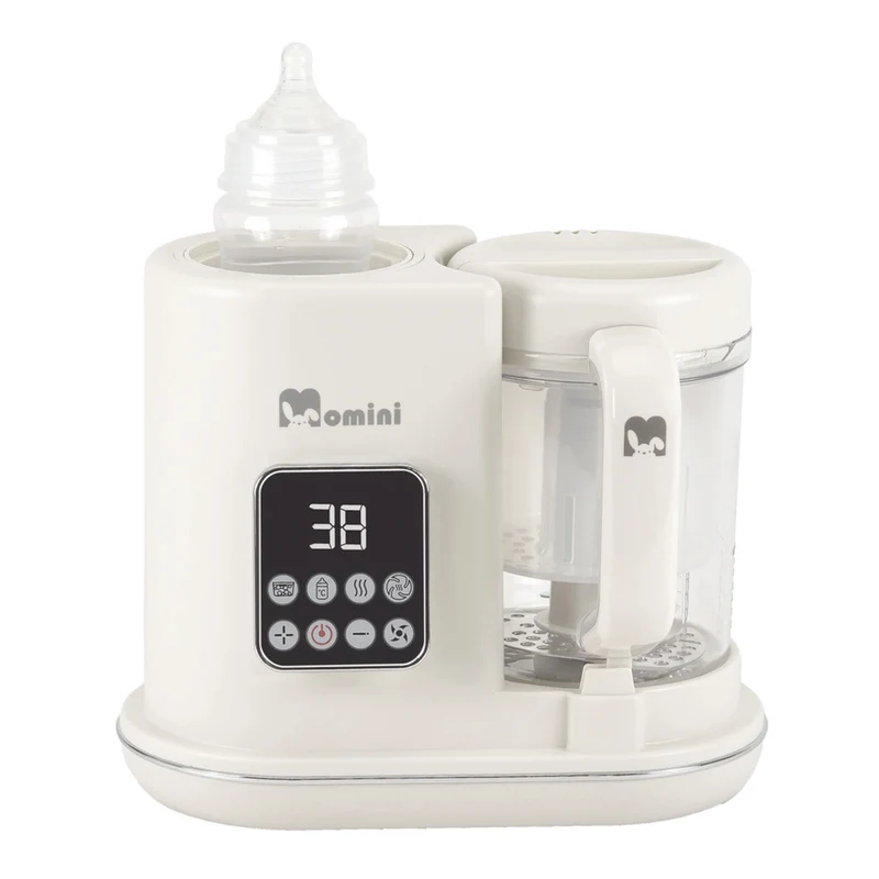 Momini MiniChef - 7-i-1 dampblender til babymad med flaskevarmer
