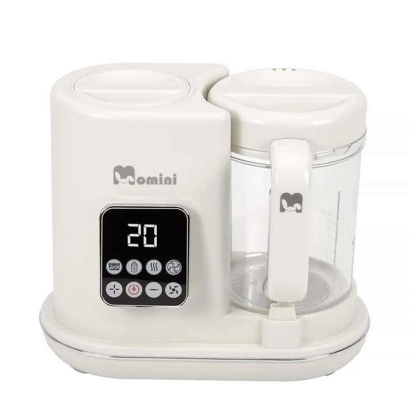 Momini MiniChef - 7-i-1 dampblender til babymad med flaskevarmer