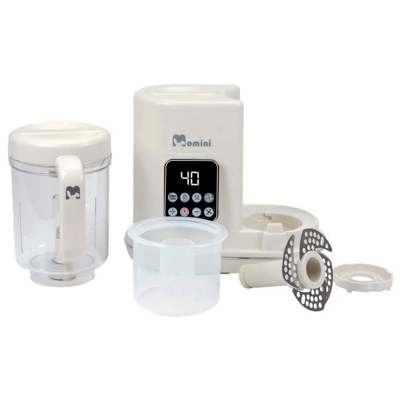 Momini MiniChef - 7-i-1 dampblender til babymad med flaskevarmer