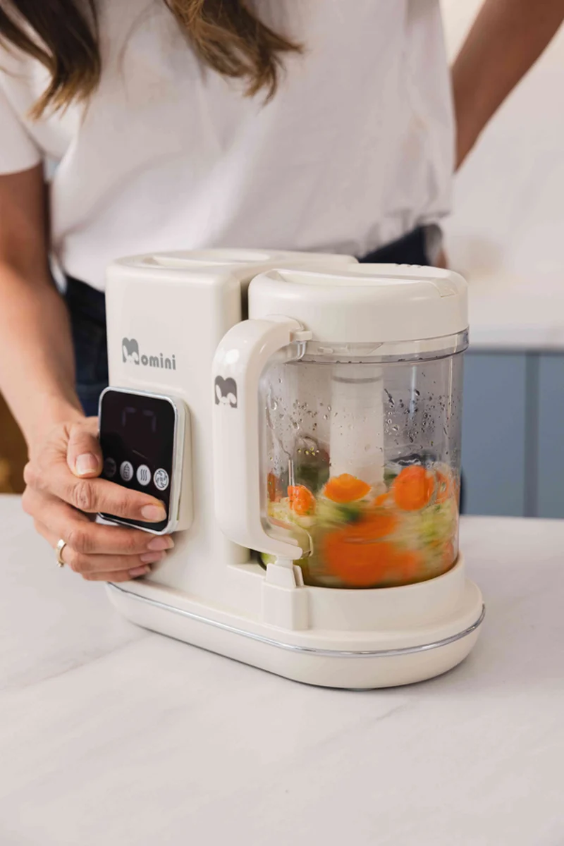 Momini MiniChef - 7-i-1 dampblender til babymad med flaskevarmer