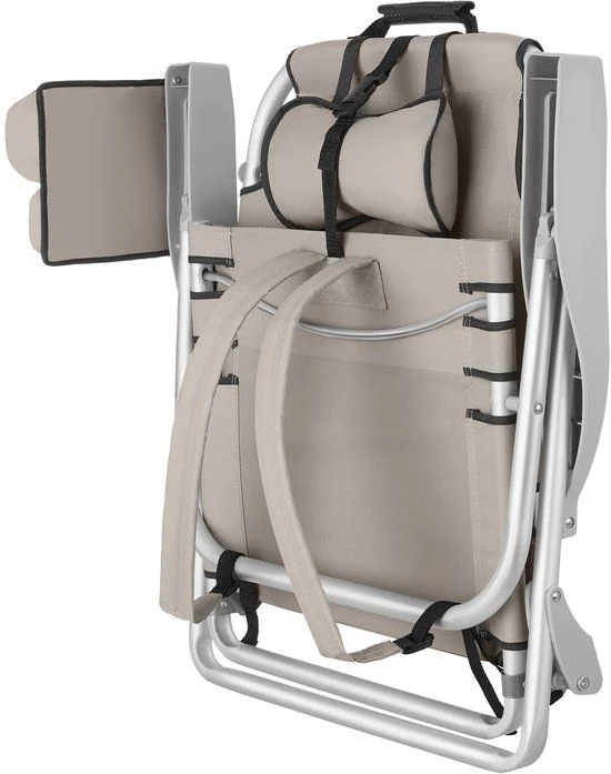 Tectake Coral Beach Chair, Beige