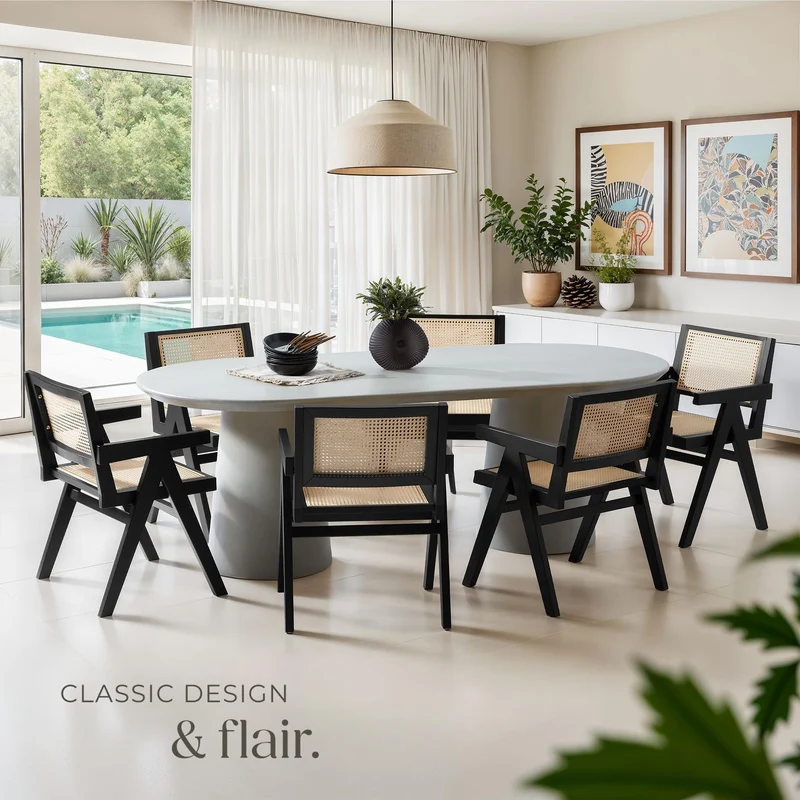 tectake Dining Chair Lizzy Per Piece, Black