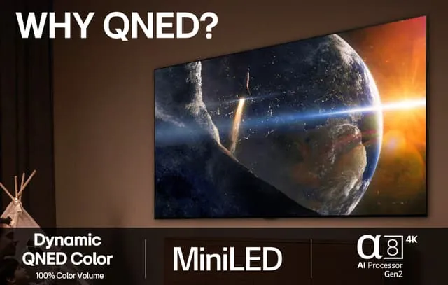 LG 65" QNED 93 4K QNED MiniLED TV, 2025