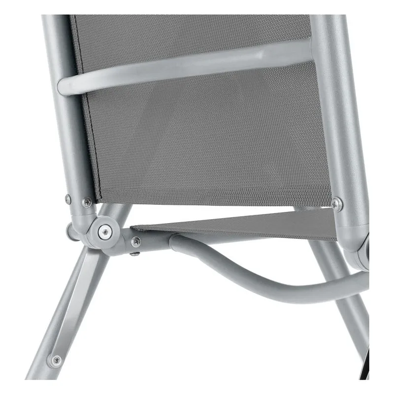 Tectake Marcellino Foldable Garden Chair, Silver 2-pack