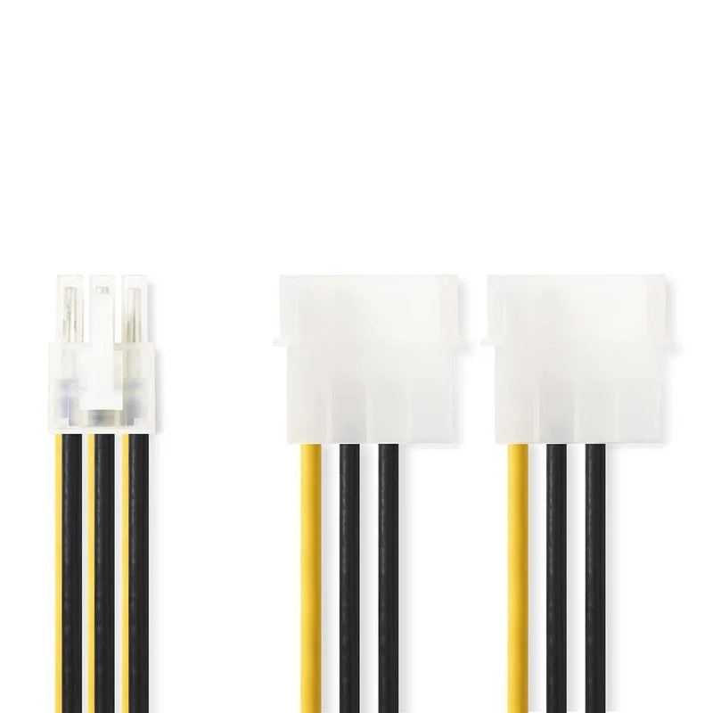 Interne Voedingskabel 2x Molex Male - PCI-Express Female - Verguld