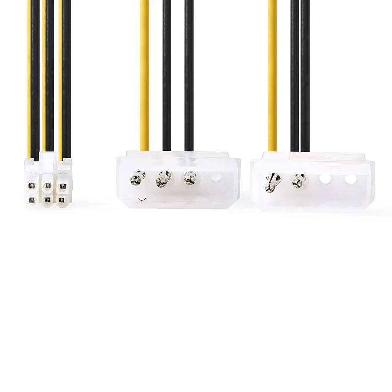 Interne Voedingskabel 2x Molex Male - PCI-Express Female - Verguld