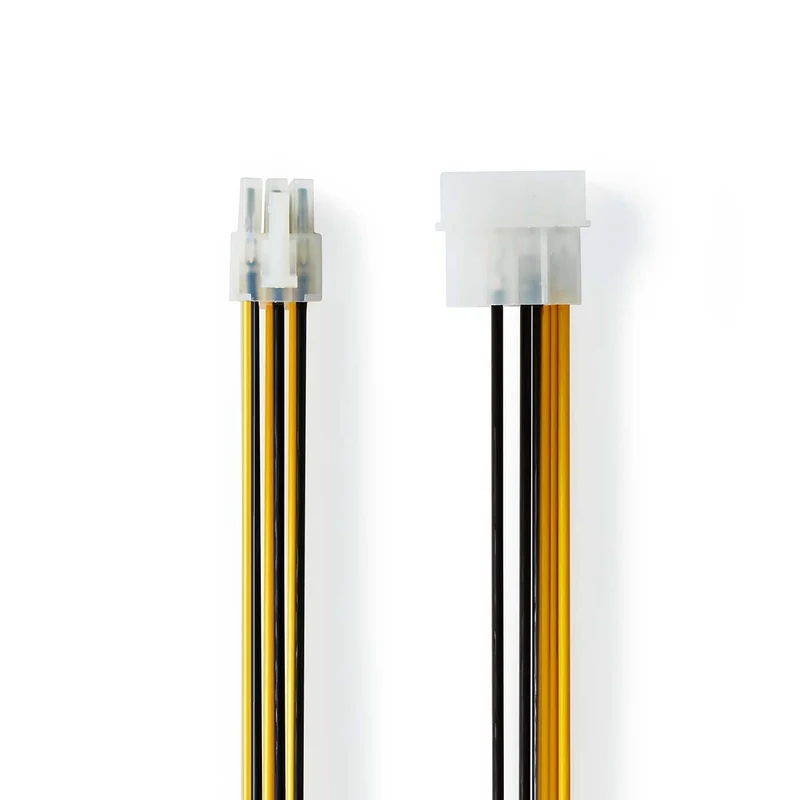 Interne Voedingskabel Molex Male - PCI-Express Male - Verguld