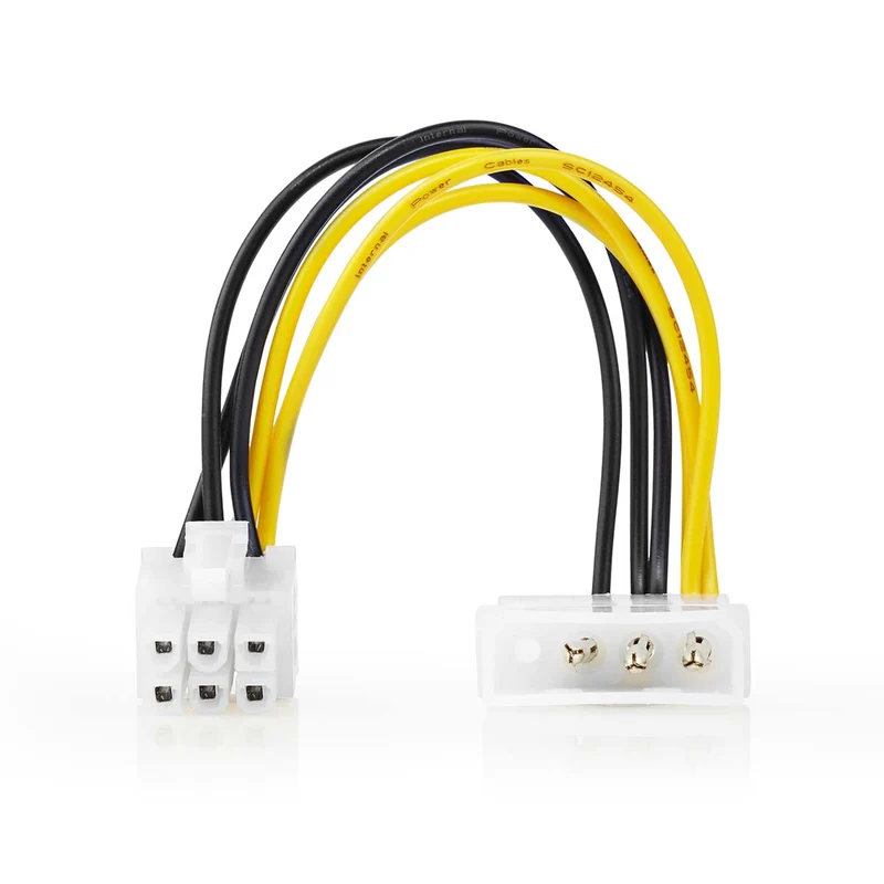 Interne Voedingskabel Molex Male - PCI-Express Male - Verguld
