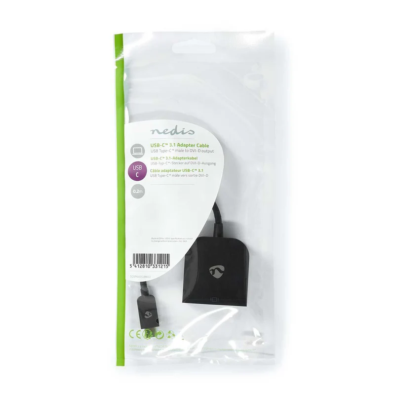 USB-C™ Adapter USB 3.2 Gen 1 - USB-C™ Male - DVI-D 24+1-Pins Female