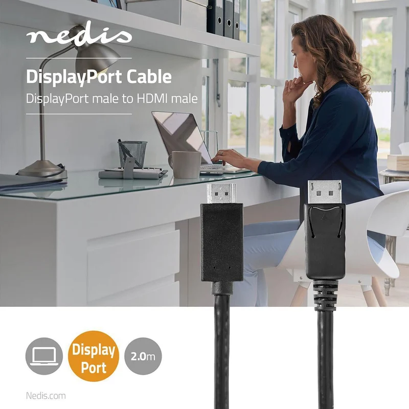 DisplayPort-Kabel DisplayPort Male - HDMI™ Connector - 4K@60Hz