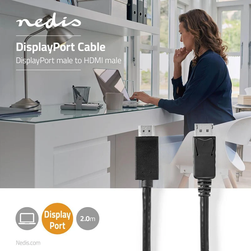 DisplayPort-Kabel DisplayPort Male - HDMI™ Connector - 4K@60Hz