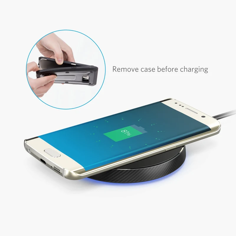 Anker PowerTouch 5W trådløs Qi oplader, Sort