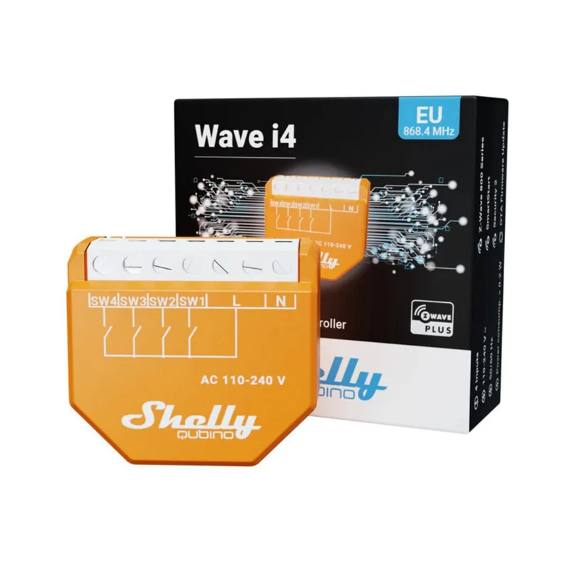 Shelly Qubino Z-Wave i4 - Módulo Z-Wave