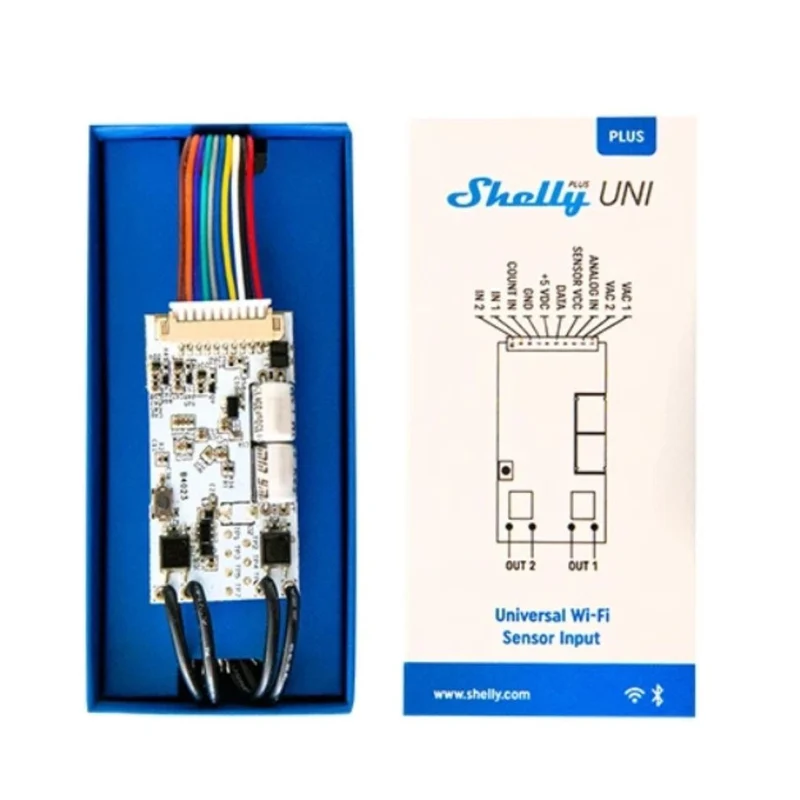 Shelly Plus Uni - Módulo inteligente WiFi para automação de baixa tensão