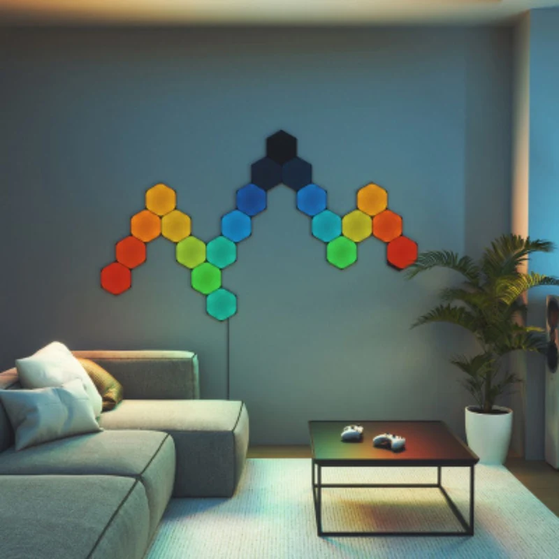 Nanoleaf Hexágonos Pack extensão com 3 painéis em Preto