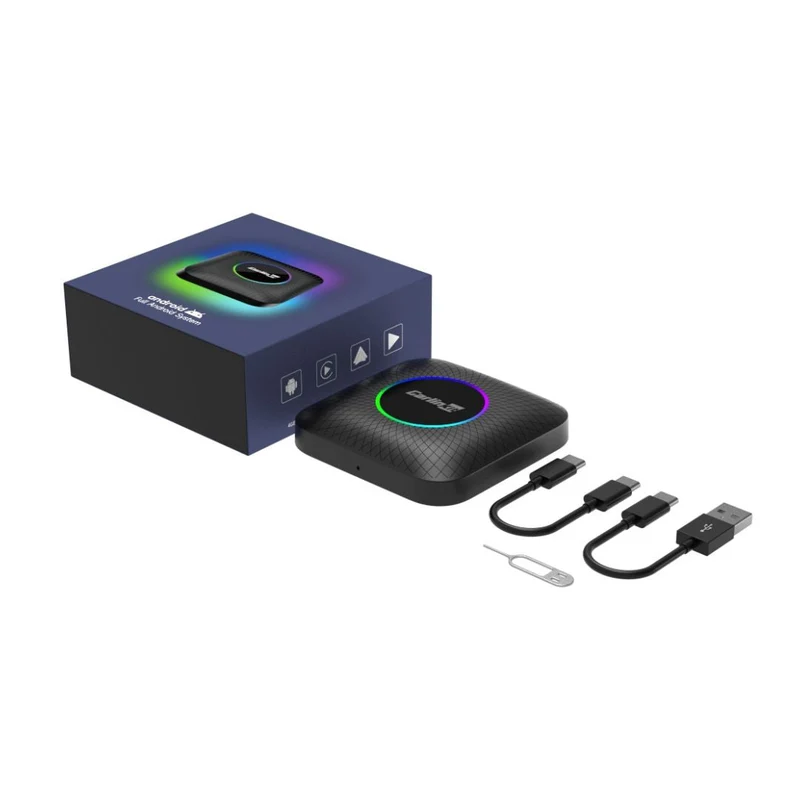 CarlinKit Adaptador Tbox Max Wireless para CarPlay e Android Auto