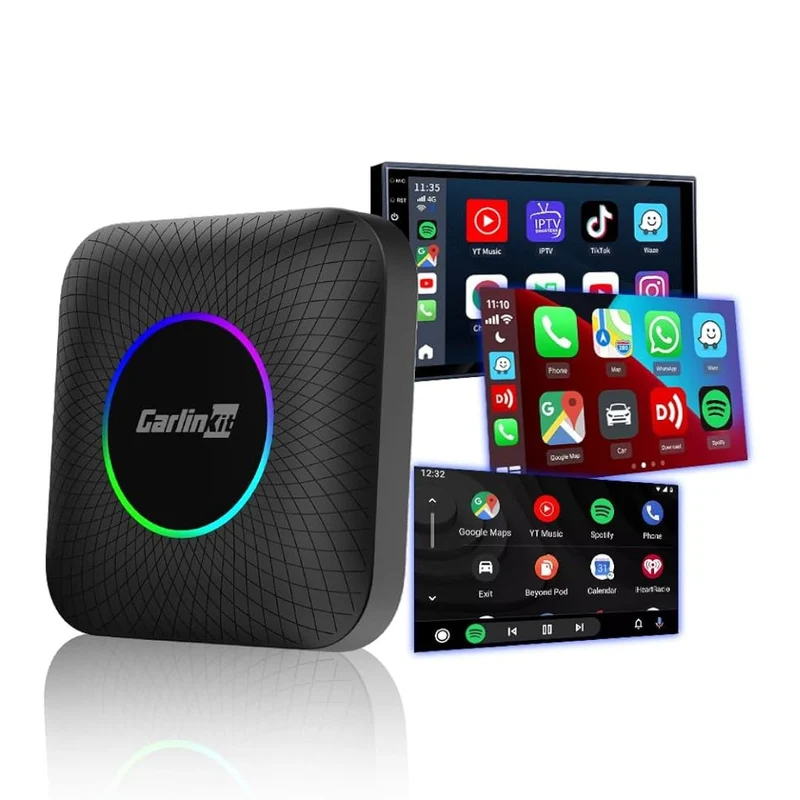 CarlinKit Adaptador Tbox Max Wireless para CarPlay e Android Auto