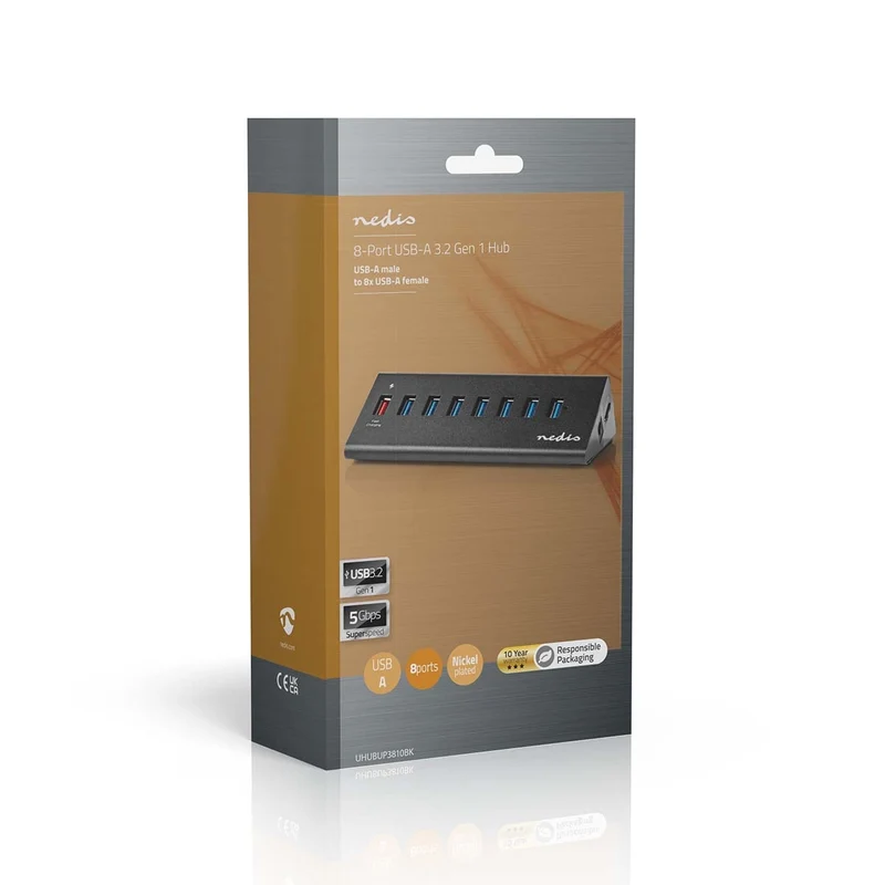 USB-Hub USB Micro-B Female - USB-A Female - QC3.0 / USB 3.2 Gen 1