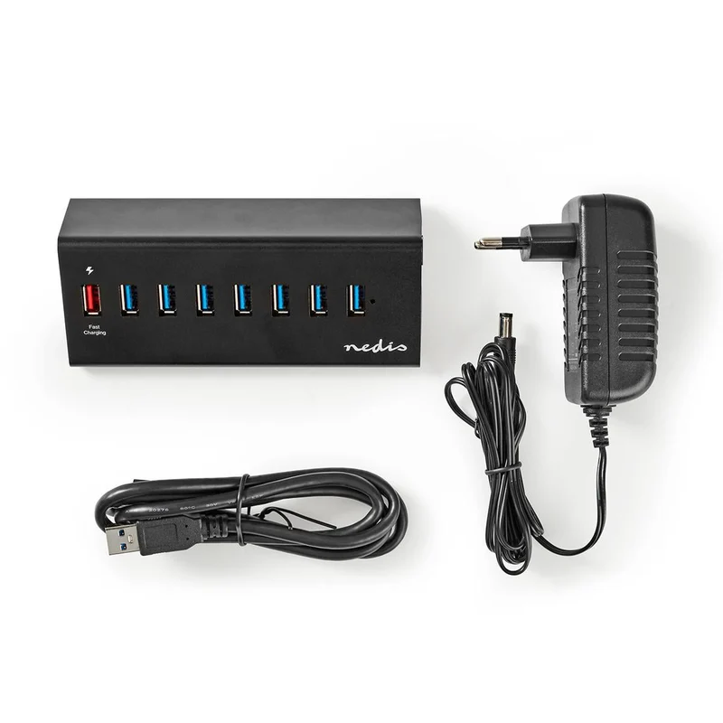 USB-Hub USB Micro-B Female - USB-A Female - QC3.0 / USB 3.2 Gen 1