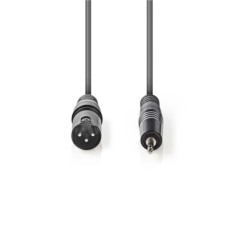 Gebalanceerde Audiokabel XLR 3-Pins Male - 3,5 mm Male - Vernikkeld