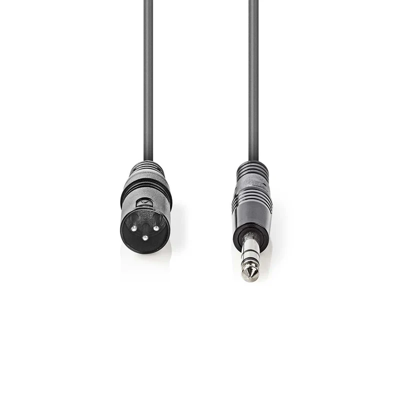 Gebalanceerde Audiokabel XLR 3-Pins Male - 6,35 mm Male - Vernikkeld