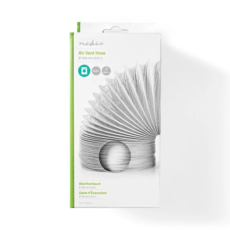 PVC Luchtafvoerslang 100 mm - Geschikt voor: Luchtventilatie / Wasdrogers - Wit