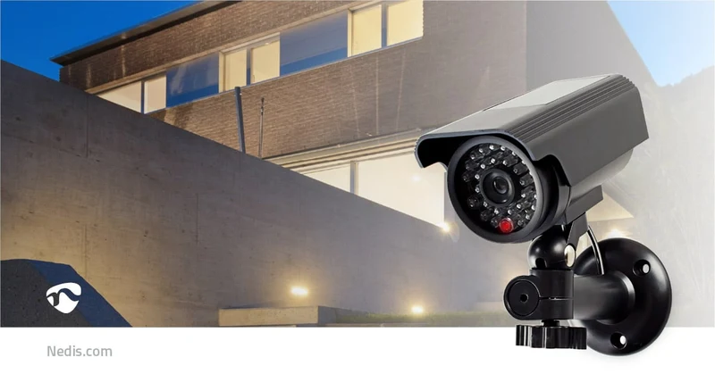 Dummy Beveiligingscamera Bullet - IP44 - Batterij Gevoed / Solar Powered