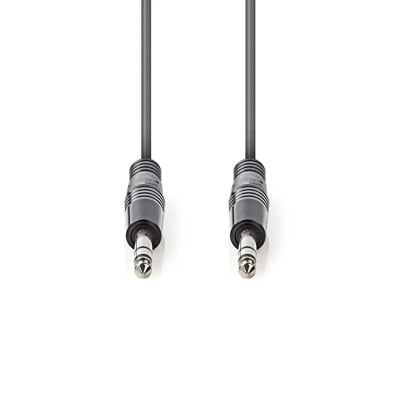 Stereo-Audiokabel 6,35 mm Male - 6,35 mm Male - Vernikkeld