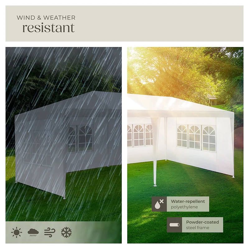Tectake Novara Gazebo 6x3m (600 x 300 x 250 cm), White