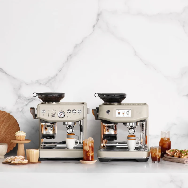Sage SES876ALM Barista Express Impress Espresso machine, Almond Nougat
