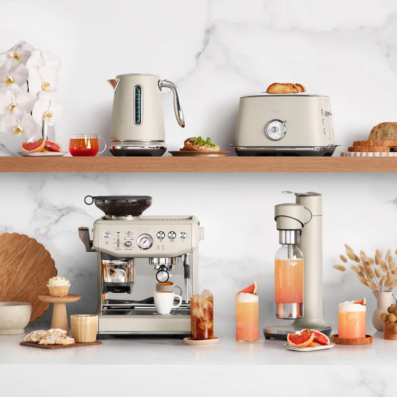 Sage SES876ALM Barista Express Impress Espresso machine, Almond Nougat