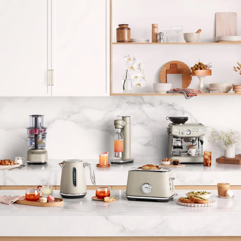 Sage SES876ALM Barista Express Impress Espresso machine, Almond Nougat