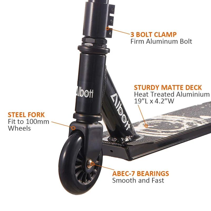 Albott Pro Stunt Scooter, Black