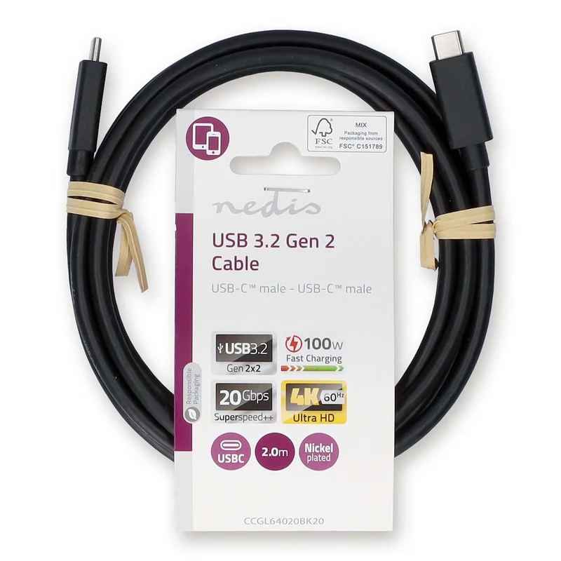 USB-Kabel USB 3.2 Gen 2 - USB-C™ Male - USB-C™ Male