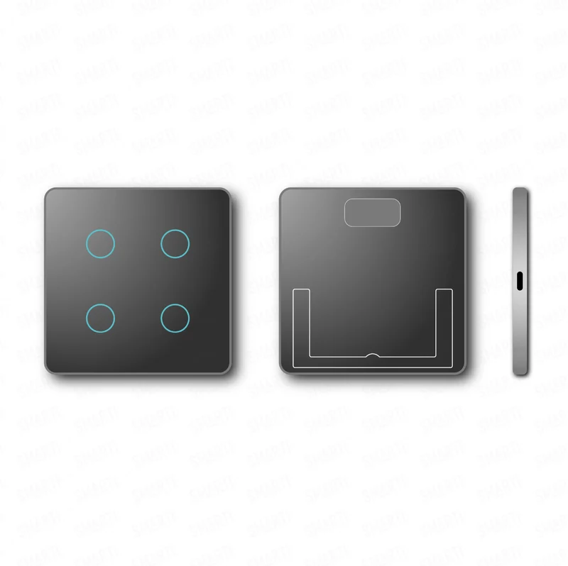 Smartify vPRO Comando de Cenários 4 Botões (12 Cenários) Zigbee Preto - SYPC04ZBPR