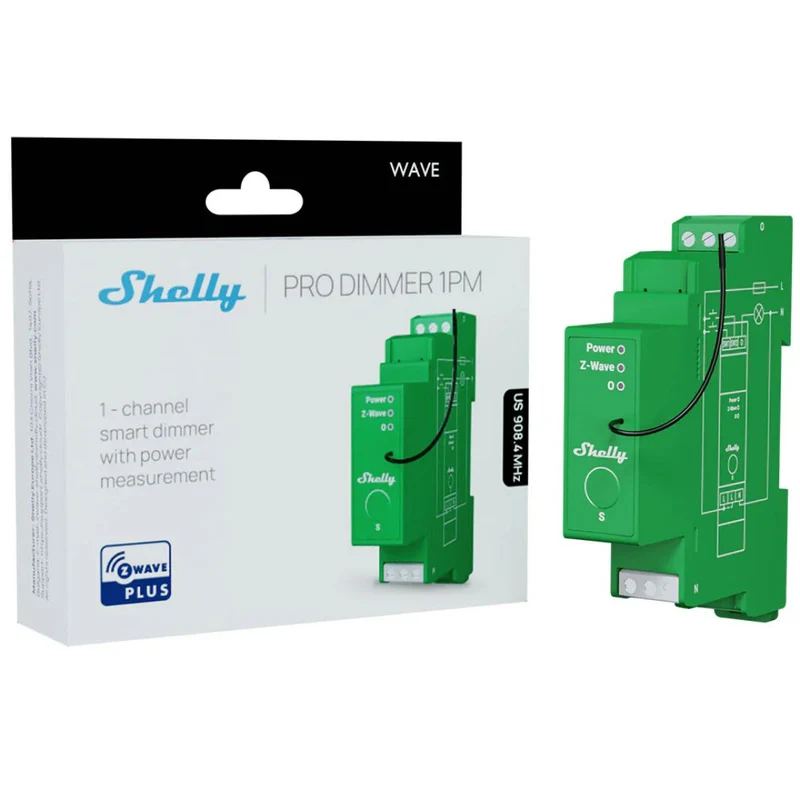 Shelly Qubino Wave PRO Dimmer 1PM - Shelly Z-Wave 1 PM