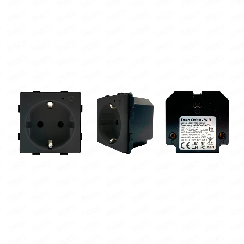 Smartify vPRO Módulo Tomada Inteligente Wifi c/ Medidor de Energia Preto - SYPMTEWFPR