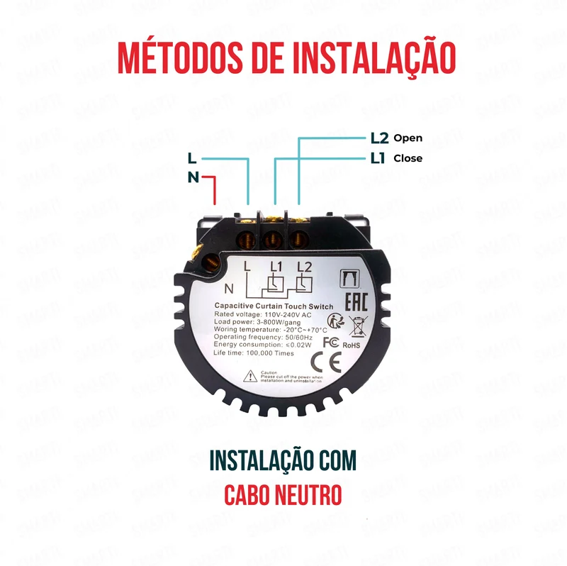 Smartify vPRO Módulo de Estores (com neutro) - SYPMESNO