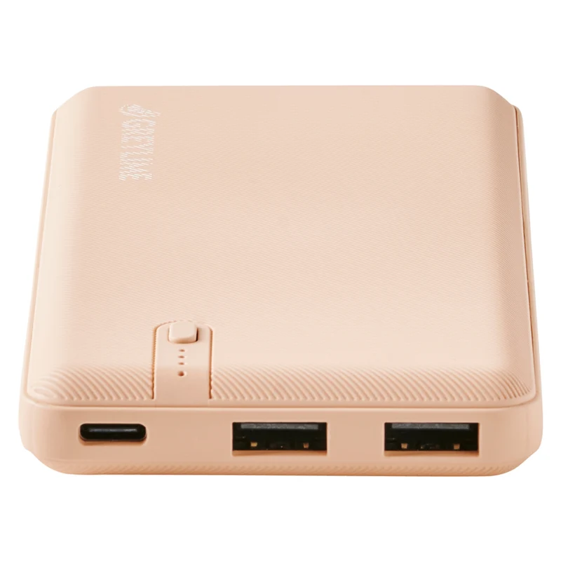 GreyLime OCEAN 10.000 mAh powerbank, 2 x USB-A output, Warm Sand