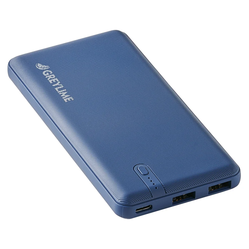 GreyLime OCEAN 10.000 mAh powerbank, 2 x USB-A output, Deep Blue